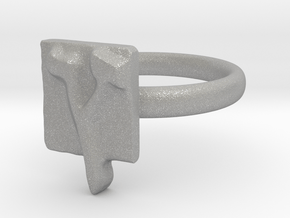 27 Tzadi-sofit Ring in Aluminum: 7 / 54