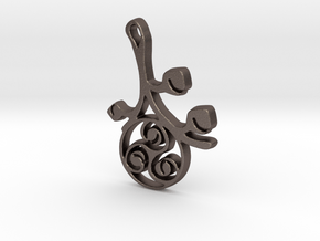 Earthly Spring Triskele by ~M. in Polished Bronzed Silver Steel