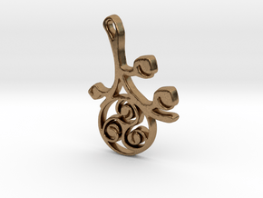 Earthly Spring Triskele by ~M. in Natural Brass