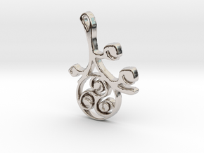 Earthly Spring Triskele by ~M. in Rhodium Plated Brass