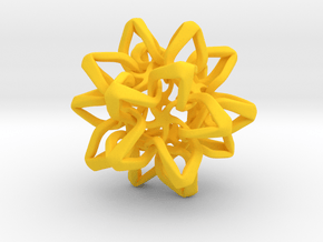 Christmas star pendant in Yellow Processed Versatile Plastic