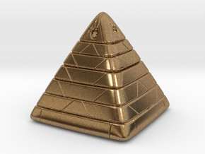 Pyramide Enlighted in Natural Brass