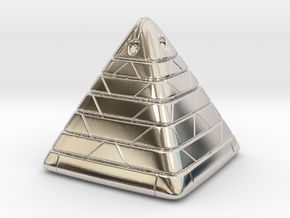 Pyramide Enlighted in Rhodium Plated Brass