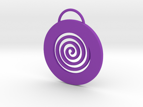 Endless Cirkle pendant.  in Purple Processed Versatile Plastic