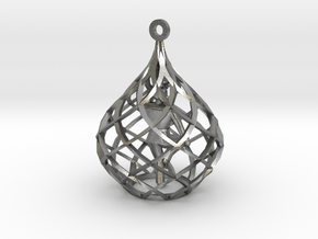 Ornament - Crane Stance With Diamond Block in Natural Silver