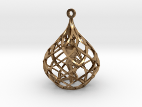 Ornament - Crane Stance With Diamond Block in Natural Brass