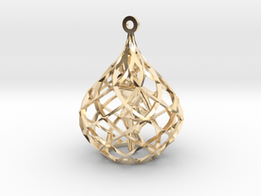 Ornament - Crane Stance With Diamond Block in 14K Yellow Gold