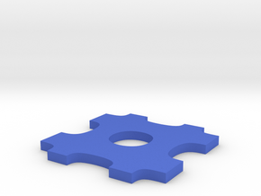 Puzzle Piece Necklace in Blue Processed Versatile Plastic