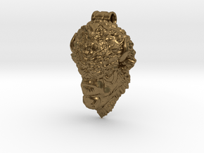 Bison Head pendant in Natural Bronze