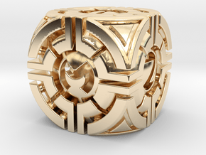 Forcebox D6 in 14K Yellow Gold