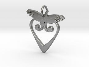 Peace Dove Pendant in Natural Silver