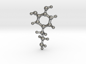 Dopamine Molecular Structure in Polished Silver