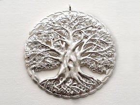 Tree of Life Pendant in Natural Silver