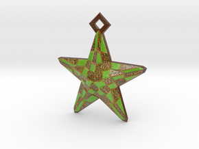 Stylised Sea Star ornament for Christmas in Glossy Full Color Sandstone