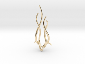 Spiral Deer pendant in 14k Gold Plated Brass