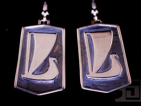 Lada Earrings in Polished Silver