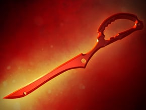 Scissor Blade - Kill La Kill in Red Processed Versatile Plastic