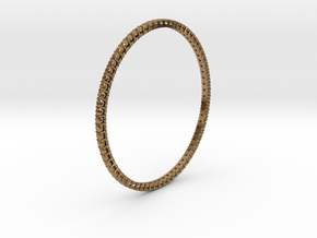 Bangle simple "diamonds" in Natural Brass