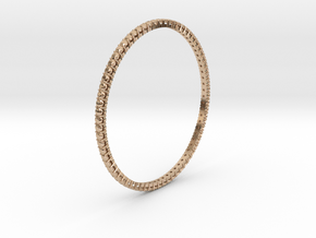 Bangle simple "diamonds" in 14k Rose Gold Plated Brass