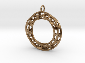 Moebius Band Ø30mm Pendant improved Version in Natural Brass