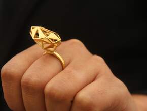 The Matrix Ring in Polished Brass: 6 / 51.5