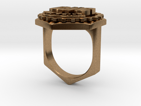 CNC Guild Ring - 9 size in Natural Brass