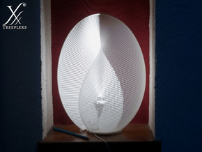 Yin-Yang Lamp (33.3 cm) in White Natural Versatile Plastic