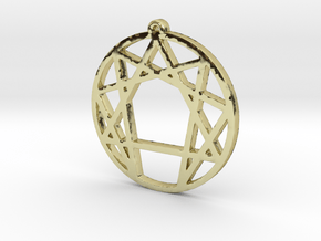 Enneagram Pendant Small (1 inch) in 18k Gold