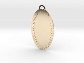 Oval Pendant 30 mm in 14K Yellow Gold