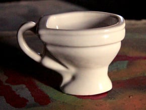 Toilet coffee cup in Tan Fine Detail Plastic