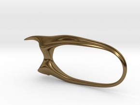 Beetle Horn Wide Ring in Polished Bronze
