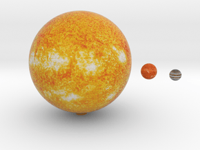 The Sun, Proxima & Jupiter to scale  in Full Color Sandstone