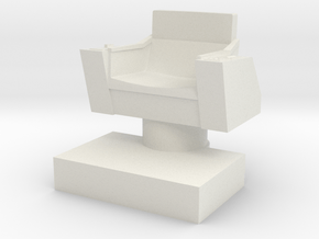 Captain's Chair, 28mm Scale in White Natural Versatile Plastic