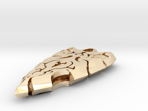 Arrowhead Pendant  in 14k Gold Plated Brass