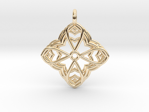 Mandala Pendant 2 in 14k Gold Plated Brass