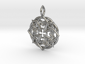 Mandala Pendant 3 in Natural Silver