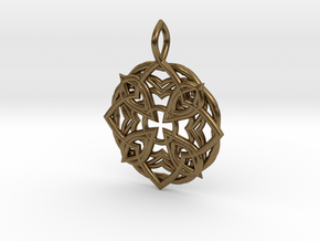 Mandala Pendant 3 in Natural Bronze