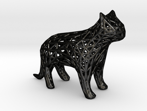 Lattice Cat Piece in Matte Black Steel