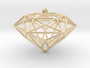 Diamond Ornament in 14k Gold Plated Brass