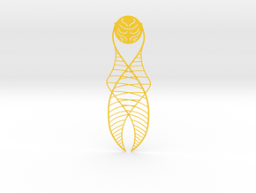 Golden Snitch Bookmark in Yellow Processed Versatile Plastic