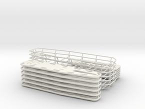 1-18 Spine Board Baskets 6ea in White Natural Versatile Plastic