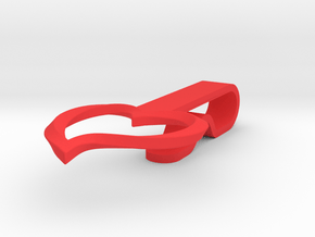 Heart Collar Hanger in Red Processed Versatile Plastic