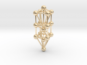 3D Tree Of Life 1.75" in 14k Gold Plated Brass