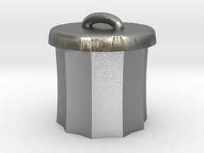  Power Grid Garbage Pails - One Pail in Natural Silver