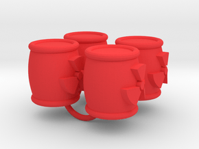 Power Grid Uranium Barrels - Set of 4 in Red Processed Versatile Plastic
