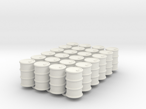  Power Grid Oil Barrels - Set of 24 in White Natural Versatile Plastic