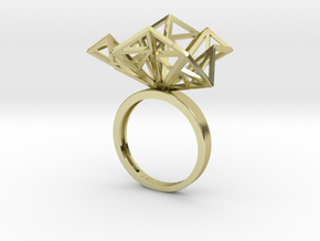 Geometric Jungle Ring in 18k Gold Plated Brass: 7 / 54