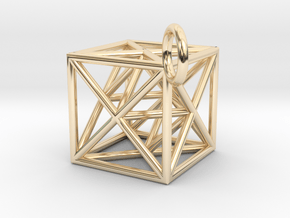 Metatron's Cube with ring in 14K Yellow Gold