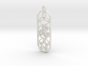 Symbols 1 by ~M. Keychain in White Natural Versatile Plastic