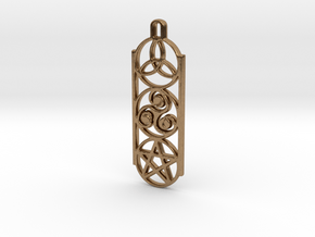 Symbols 1 by ~M. Keychain in Natural Brass